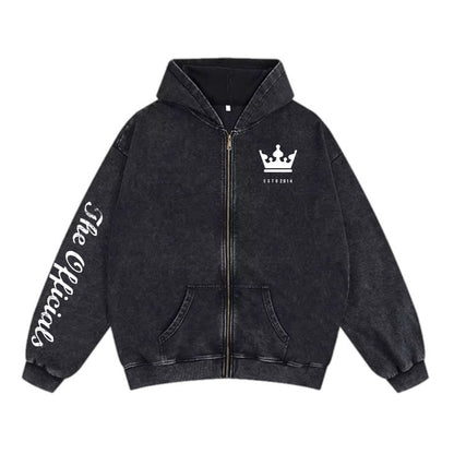 The Officials - Washed Zip Up Hoodie
