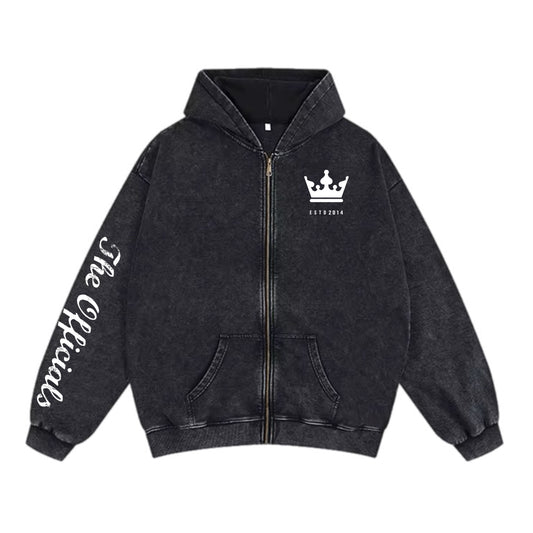 The Officials - Washed Zip Up Hoodie